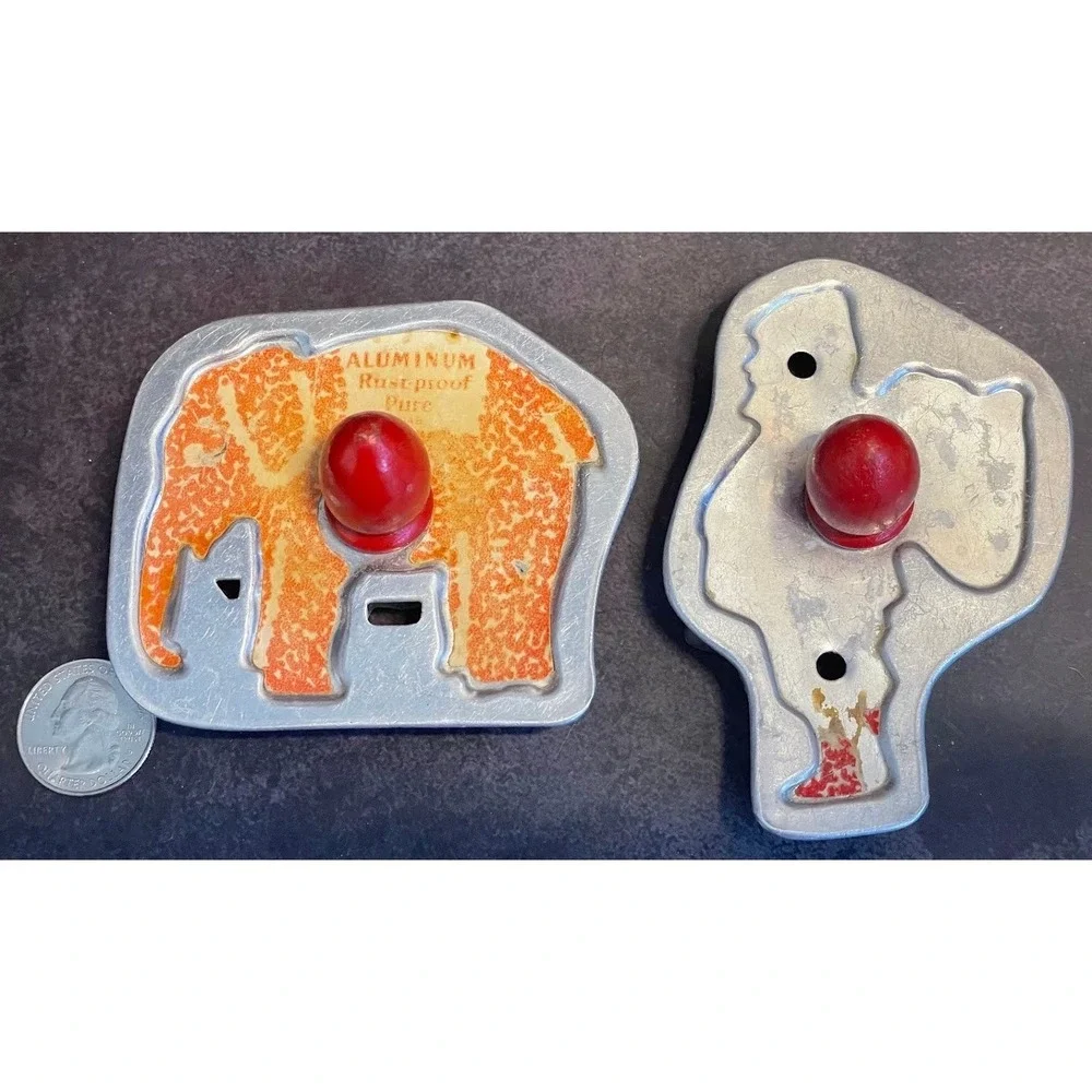 Vintage Metal Cookie Cutters Set Assorted Shapes Holiday Baking Fun‎